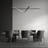 BAMDECOR A36 Dimmable LED Linear Chandelier in Black — 140cm — Allure Home Collections