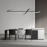 BAMDECOR A36 Dimmable LED Linear Chandelier in Black — 140cm — Allure Home Collections