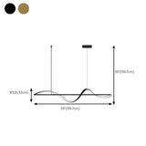 BAMDECOR A36 Dimmable LED Linear Chandelier in Black — 140cm — Allure Home Collections