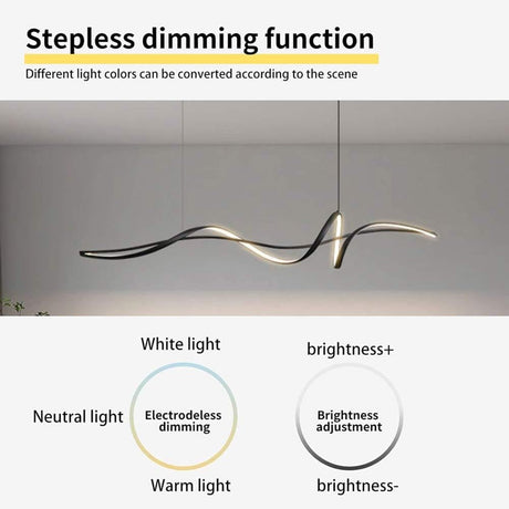 BAMDECOR A036 Dimmable LED Linear Pendant Light