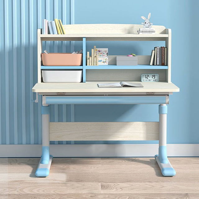 80cm Height Adjustable Children Kids Ergonomic Study Desk Only Blue