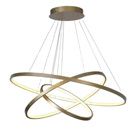 BAMDECOR Modern 3-Ring Dimmable LED Chandelier in Gold — Allure Home Collections