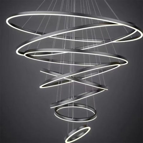 BAMDECOR A18815 Nordic Eight-Ring Pendant Lamp