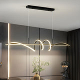 BAMDECOR A202 Dimmable LED Linear Pendant Light in Black — 1.5m — Allure Home Collections