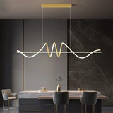 BAMDECOR A202 Dimmable LED Linear Pendant Light in Gold — 1.5m — Allure Home Collections