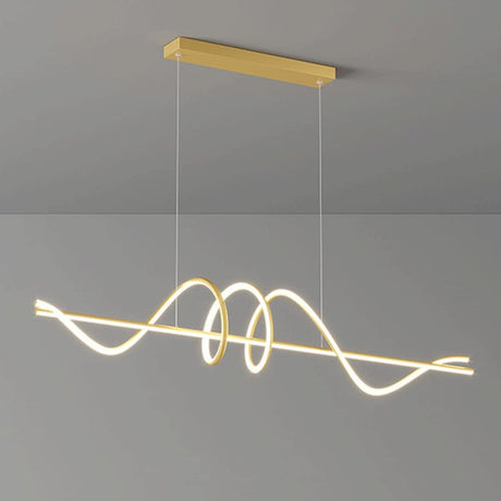 BAMDECOR A202 Dimmable LED Linear Pendant Light in Gold — 1.5m — Allure Home Collections
