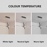 Modern Black Linear LED Pendant Light 120cm