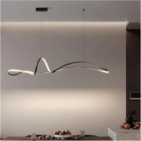 BAMDECOR A210 Dimmable LED Linear Pendant Light in Black — 150cm — Allure Home Collections