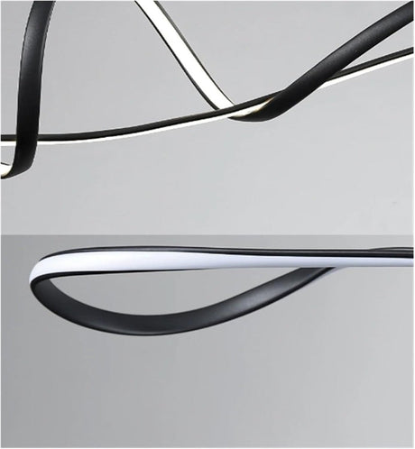 BAMDECOR A210 Dimmable LED Linear Pendant Light in Black — 150cm — Allure Home Collections