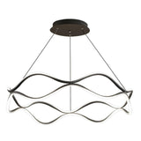 BAMDECOR Modern Wavy Black Aluminum Light Fixture