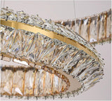 Three Ring Crystal LED Chandelier, Gold, 80/60/40cm