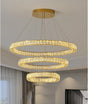 Three Ring Round Crystal LED Chandelier, Gold, 80/60/40cm