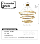 Three tier crystal chandelier viewed from below