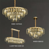 Modern French gold crystal leaf oval LED chandelier 120cm