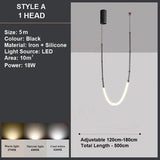 BAMDECOR Minimalist Retro LED Pendant Lamp — Slender Black Iron — Allure Home Collections