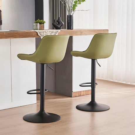 Blairgowrie Swivel Bar Stool, Green 2pcs