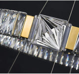 Modern gold 3 ring crystal LED pendant chandelier, 80 60 40 cm
