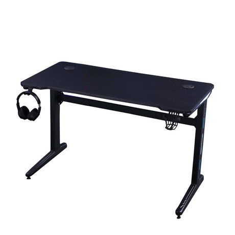 140cm RGB Gaming Desk Carbon Fibre Surface Contoured Racing Style — Allure Home Collections