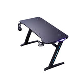 140cm RGB Gaming Desk Carbon Fibre Surface Contoured Racing Style — Allure Home Collections