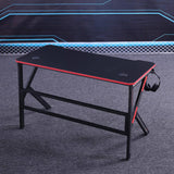K-Shape Gaming Desk with RGB Lighting Carbon Fibre Surface 100kg Capacity 120cm or 140cm — Allure Home Collections
