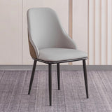 VELLUTO Dining Chair Modern upholstered Leather Kitchen Chairs with armrests Bathtub Chair Leisure Lounge Chair Living Room Bedroom Home Set of 2 (Light Grey Duo)