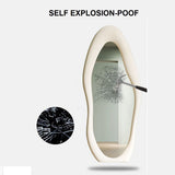 Skenes Creek Wavy Floor Mirror, Pearl White 170cm