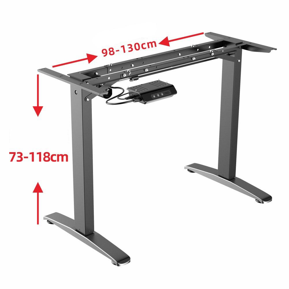 Ainslie electric height adjustable gaming desk in a home office