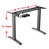 Ainslie electric height adjustable gaming desk in a home office