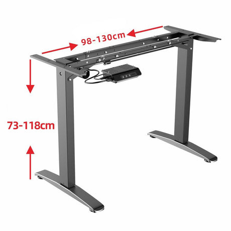 Ainslie electric height adjustable gaming desk in a home office