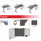 Ainslie electric height adjustable gaming desk in a home office