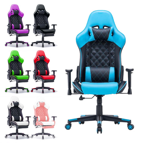 Amazingooh 165° Reclining Gaming Chair — Memory Foam, 3D Armrests, Footrest — Allure Home Collections
