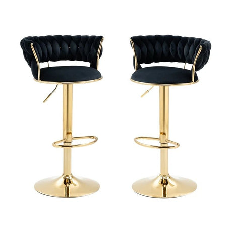 SERENITa green velvet bar stool seat and backrest detail — Allure Home Collections