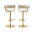Two SERENITa green velvet bar stools at kitchen breakfast bar — Allure Home Collections