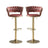SERENITa green velvet bar stool seat close-up showing cushioned upholstery — Allure Home Collections