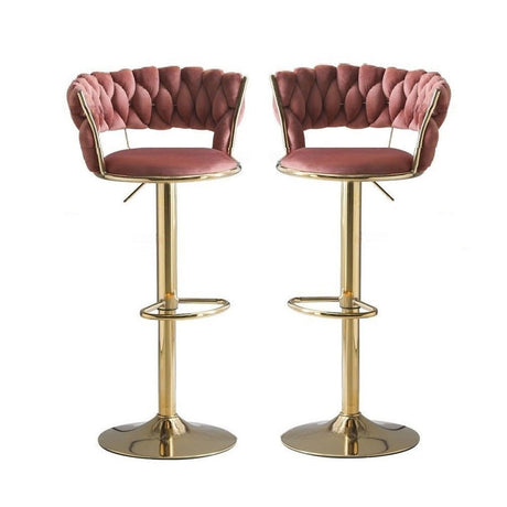 SERENITa green velvet bar stool seat close-up showing cushioned upholstery — Allure Home Collections