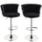 SERENITa modern black velvet swivel adjustable counter stools set of 2 — Allure Home Collections