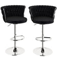 SERENITa modern black velvet swivel adjustable counter stools set of 2 — Allure Home Collections