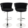 SERENITa modern black velvet swivel adjustable counter stools set of 2 — Allure Home Collections