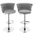 Two SERENITa black velvet counter stools at kitchen counter — Allure Home Collections