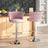 SERENITa black velvet bar stool seat and silver metal frame detail — Allure Home Collections