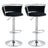 Pair of SERENITa silver velvet stools in contemporary setting — Allure Home Collections