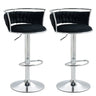 Pair of SERENITa silver velvet stools in contemporary setting — Allure Home Collections