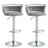 SERENITa silver velvet adjustable height swivel counter stools set of 2 — Allure Home Collections