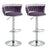 Side profile of SERENITa velvet stool showing adjustable height base — Allure Home Collections