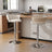 SERENITa silver velvet stool seat close-up showing fabric texture — Allure Home Collections