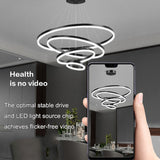 Gold 5-Ring Minimalist LED Chandelier Light