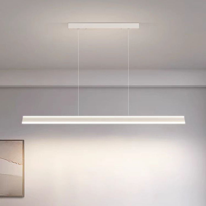 Modern Minimalist White Trapezoid LED Pendant Light 120cm
