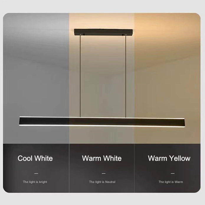 Modern Minimalist White Trapezoid LED Pendant Light 120cm