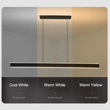 Modern Minimalist White Trapezoid LED Pendant Light 120cm