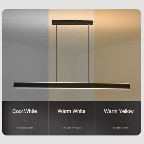 Modern Minimalist White Trapezoid LED Pendant Light 120cm